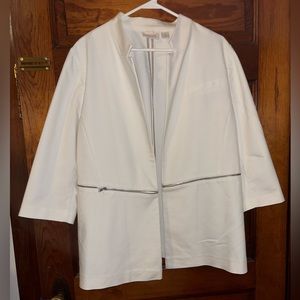 Chicos white blazer jacket , size 3